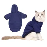 Pet Dog Cloth Solid Color Hooded Sweatshirt Puppy Cloth