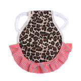 Pet Vest Leopard Printed Lace Cloth Feather Protection for Chicken and Duck