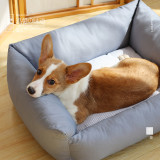Pure Color Macarone Thickening Removable Warm Dog Bed Pet Kennel