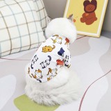 Pet Cat Dog Cloth Cute Animals Printed Casual Shirt Cloth