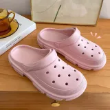 Women Non Slip Hollow Out Closed Toe Beach Sandal Slipper