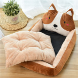 Cartoon Pet Printing Sofa Bed Warm Dog Kennel Pet Kennel