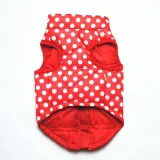 Pet Dog Cloth Winter Lattic Spider Printed Cotton Zipper Vest Puppy Cloth