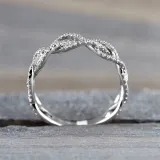 Silver Cross Zircon Fashion Jewelry Inlaid Diamond Women Ring