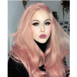 Women Lala Mixed Peach Pink Synthetic Lace Front