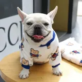 Pet Small Dog Cloth Bull Flannel Keep Warm Strawberry Bear