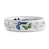Colour Mixture Butterfly Zircon Fashion Jewelry Hollow Inlaid Diamond Women Ring