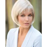 Women Charming Straight White Gold Short Wig