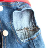 Pet Dog Cloth Denim Vest Hooded Puppy Cloth