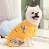 Pet Dog Cloth Schnauzer Rainbow Printed Pullover Shirt Puppy Cloth