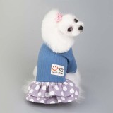 Pet Dog Cloth Sweater Polka Dots Dress Puppy Cloth