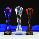 Colorful Twisted Column Style Crystal Trophy Optical Award
