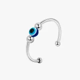 Silver Zircon Fisheye Fashion Jewelry Inlaid Diamond Adjustable Size Women Ring