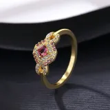 18K White Gold Semi Paved Zirconia Solitaire Princess Cut Rings