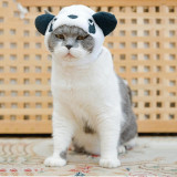 Panda Sheep Demon Headgear Funny Cat Pet Clothes for Halloween