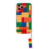 Creative Multicolor Building Blocks Pattern Drop Proof Phone Case for iPhone13 12 11 Pro Max
