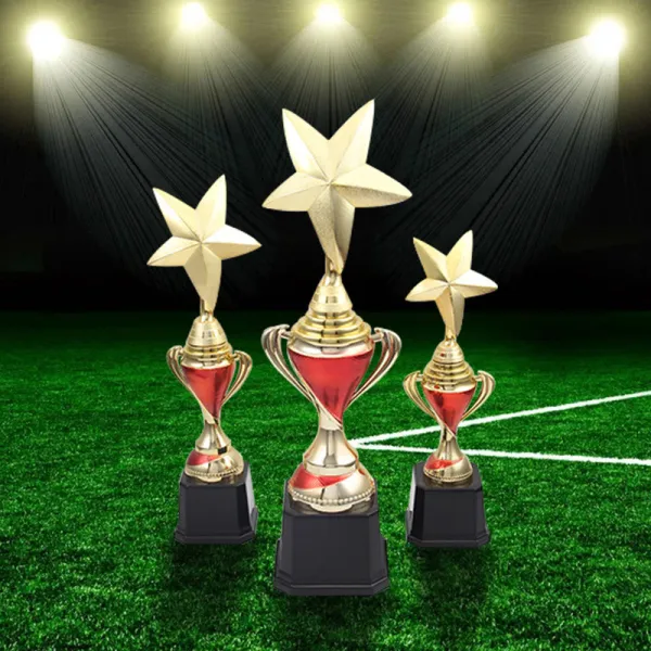 Kindergarten School Children's Competition Star Style Metal Trophy Award