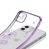 Electroplated Transparent TPU Diamond Drop Proof Phone Case for iPhone13 12 11 Pro Max