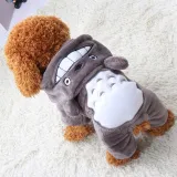 Pet Dog Clothes Cartoon Totoro Hoodie Flannel Sleepwear With Hat