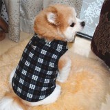 Pet Dog Cloth Lattice Printed Puppy Vest