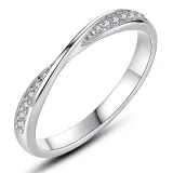 Couples Silver Zircon Fashion Jewelry Inlaid Diamond Adjustable Size Women Ring