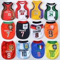 Pet Small Dog Soccer and Backetball Team Uniform Puppy Cloth