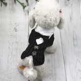 Pet Dog Cloth Schnauzer Teddy T-shirt and Vest Suit Formal Apparel Outfit