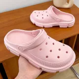 Women Non Slip Hollow Out Closed Toe Beach Sandal Slipper