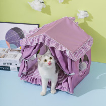 Cute Pet Tent Nest Detachable Washable Breathable Pet Princess House