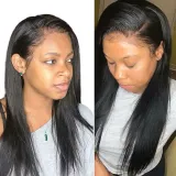 Women Synthetic Long Straight Natural Hair Wigs Middle Parting Wig