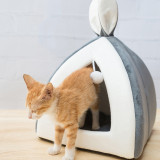 Lovely Semi Enclosed Upright Rabbit Ear Plush Kennel Pet House