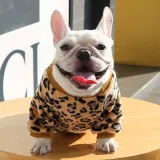 Pet Small Dog Leopard Print Coral Fleece Keep Warm Winter Cloth