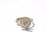 Gold Crystal Anxiety Relief Spinning Ring Gift