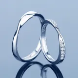 Couples Silver Zircon Fashion Jewelry Inlaid Diamond Adjustable Size Women Ring