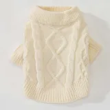 Pet Dog Cloth Handmade Knitting Solid Color Sweater Puppy Cloth