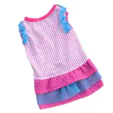 Pet Dog Cloth Sleeveless Polka Dots Mesh Puppy Cloth