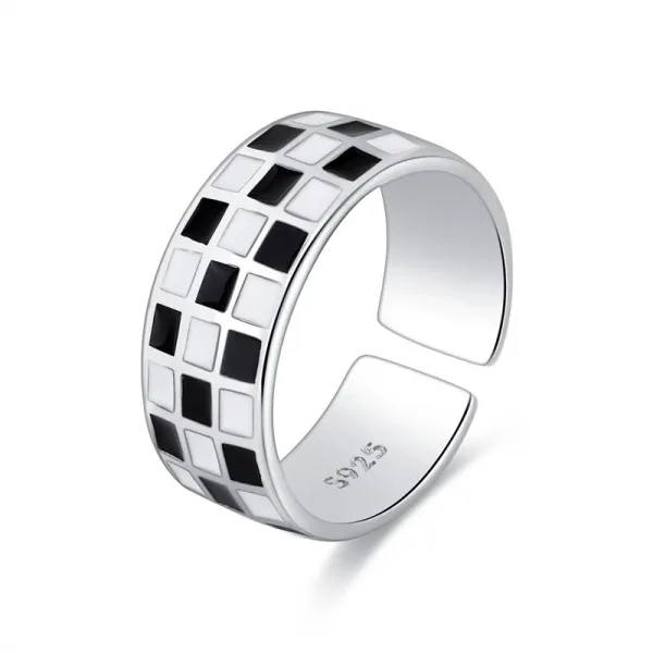Revers Fashion Jewelry Inlaid Diamond Adjustable Size Women Ring