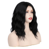 Women Natural Black Bob Wave Hot Mini Lace Front Wig