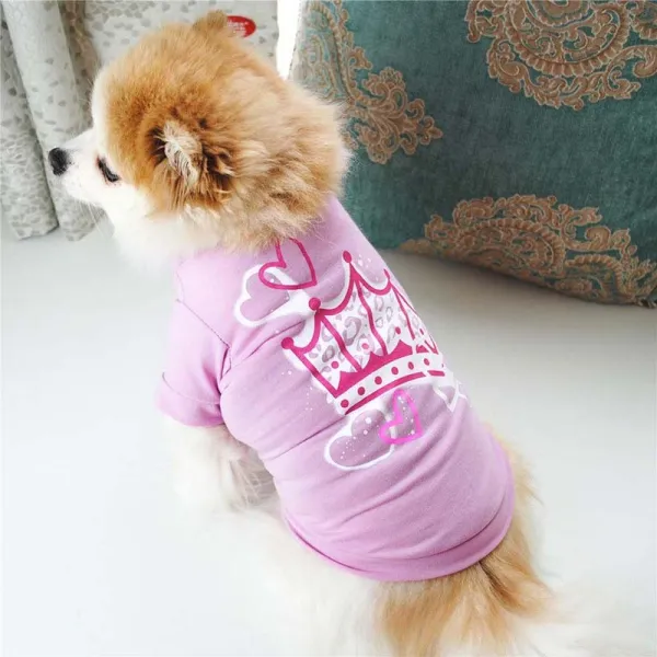 Pet Dog Cloth Teddy Hamburger Printed Vest
