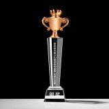 Golden Cup Style Crystal Trophy Optical Award