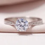 Couples Silver Zircon Get Married Fashion Jewelry Inlaid Diamond Adjustable Size Women Ring