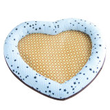 Heart-shaped Cooling Rattan Mat Dog Kennel Pet Nest
