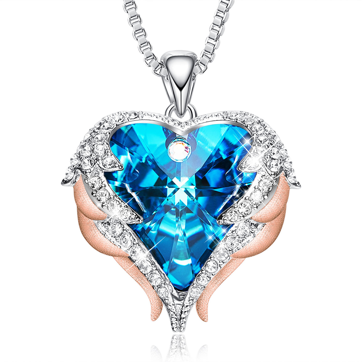 Sterling Silver Heart Gemstone Pendant Necklace