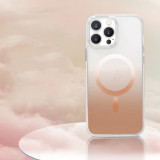 Gradient Magnetic Attraction Frosting Wireless Charging Drop Proof Phone Case for iPhone13 12 11 Pro Max