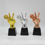 Note Trophy Resin Music Art Singing Microphone Shape Trophy