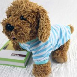 Pet Small Dog Bulldog Striped T-shirt Puppy Cloth