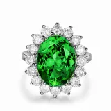 Zircon Fashion FloweWomen Ring Jewelry Inlaid Diamond Adjustable Size Women Ring