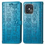 Leather Printed Animal Paw Flip Wallet Drop Proof Phone Case for iPhone13 12 11 Pro Max