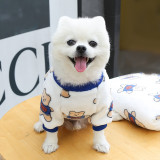 Dog Cat Clothes Coat Sweater Cartoon Costume Soft Warm Coral Fleece Outfit