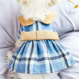 Pet Small Dog Blue Lace Floral Dog Puppy Cloth
